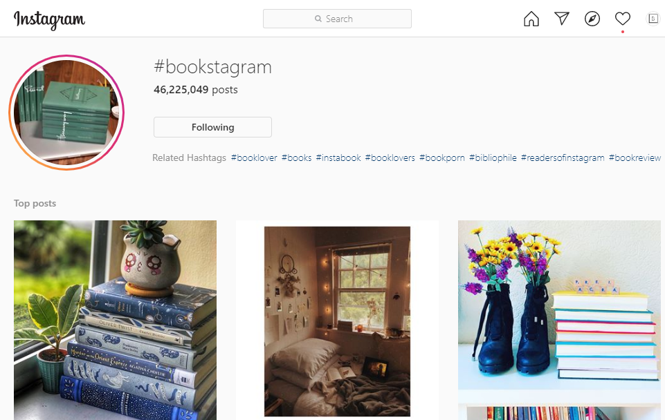 Bookstagram Hashtag